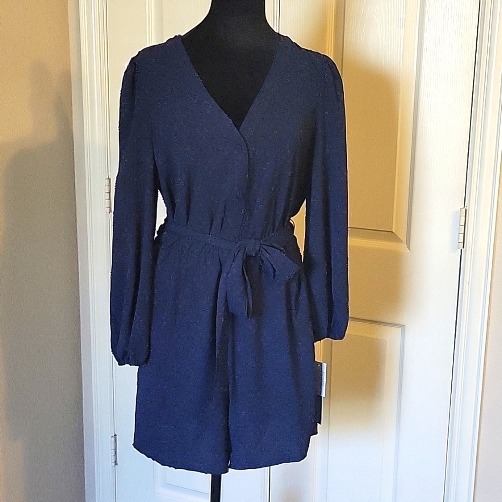 NWT London Times size 8 Royal Blue Romper